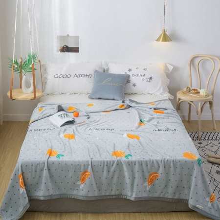 约克罗兰 貂绒毯—果粒橙 床上用品 毛毯