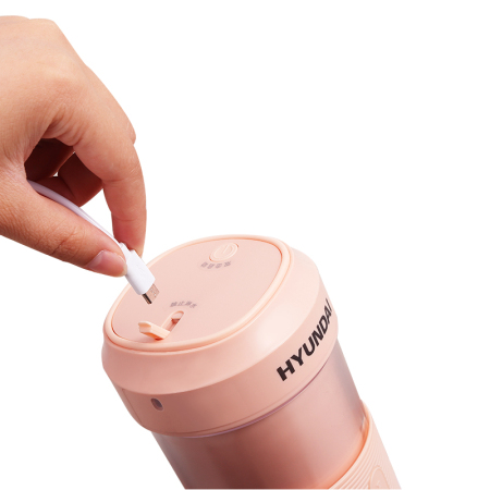 韩国现代 便携式榨汁机 星果杯迷你料理机家用原汁机果汁机粉色 果汁杯 PN-JB8503
