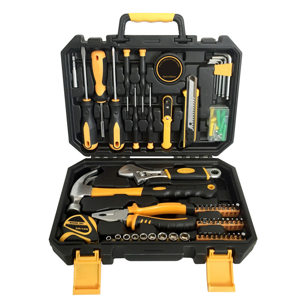 瑞德家用工具箱套装多功能维修五金工具组合家庭车载电工组套105100